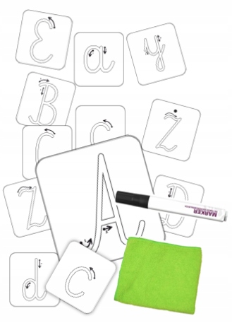 

Karty "Literki- pisz i zmazuj" pisak