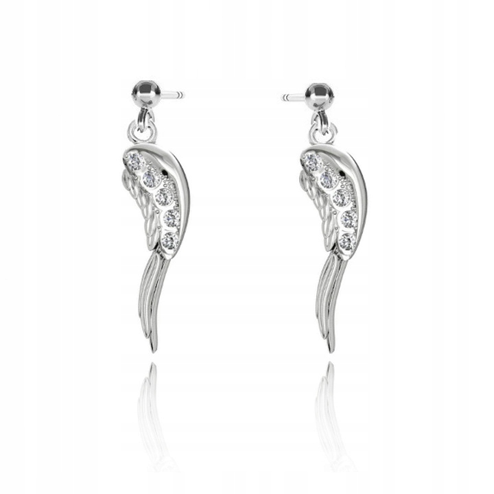 

Srebrne Kolczyki Skrzydła Swarovski srebro 925