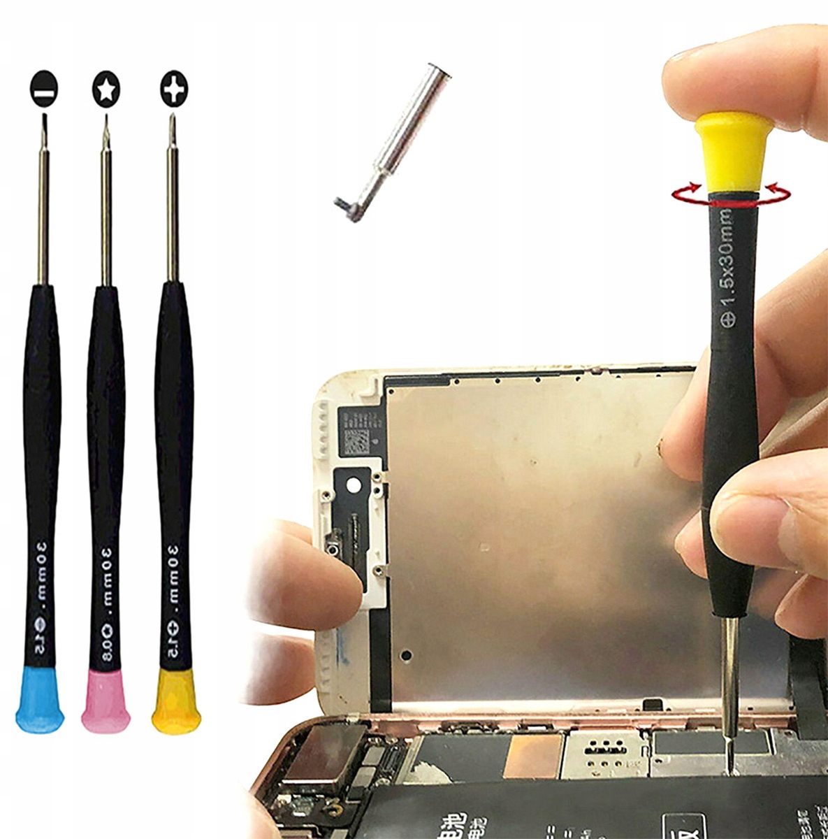 ZESTAW NARZĘDZI DO NAPRAWY SMARTONÓW TELEFONÓW TABLETÓW WKRĘTAKI AG409C Kod producenta APT_AG409C