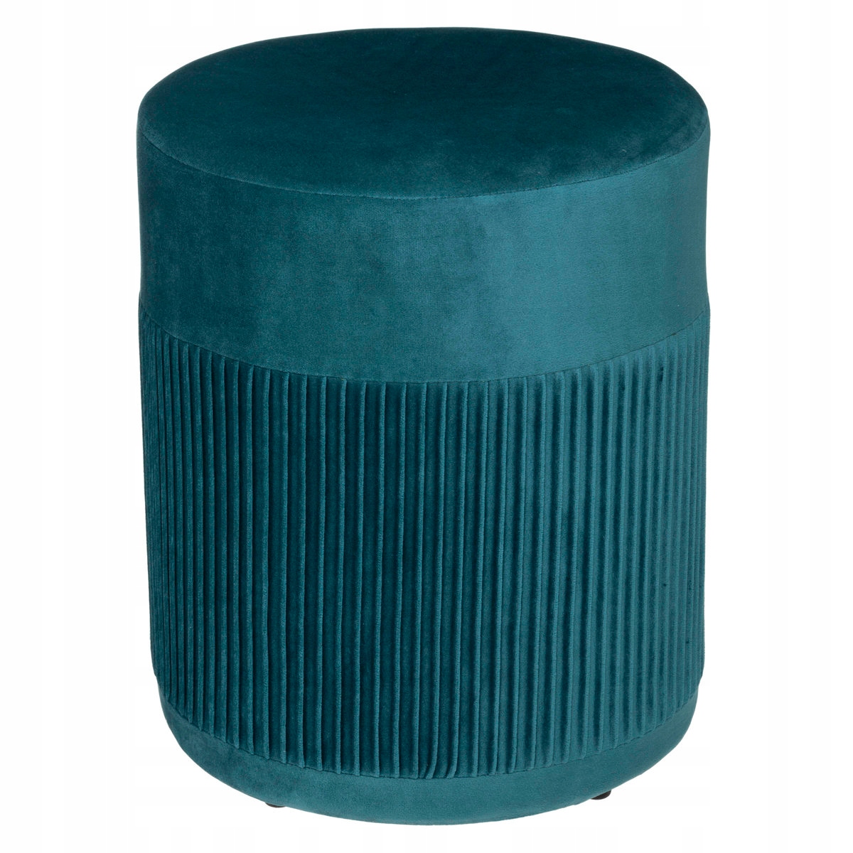 

Pufa Welurowa niebieska Siedzisko Glamour śr.31 cm