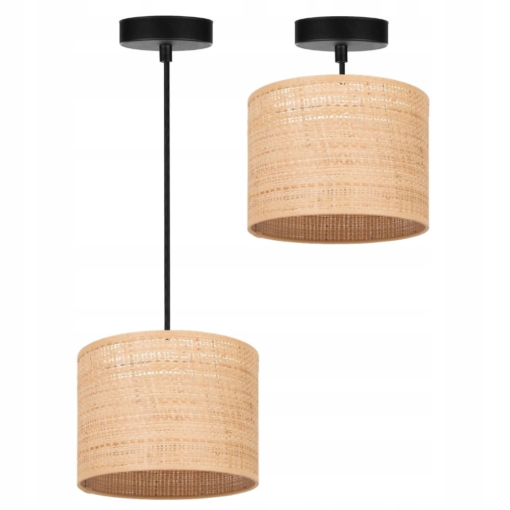 

Lampa Wisząca 1PŁ Sufitowa Abażur Ratan Rattan Led
