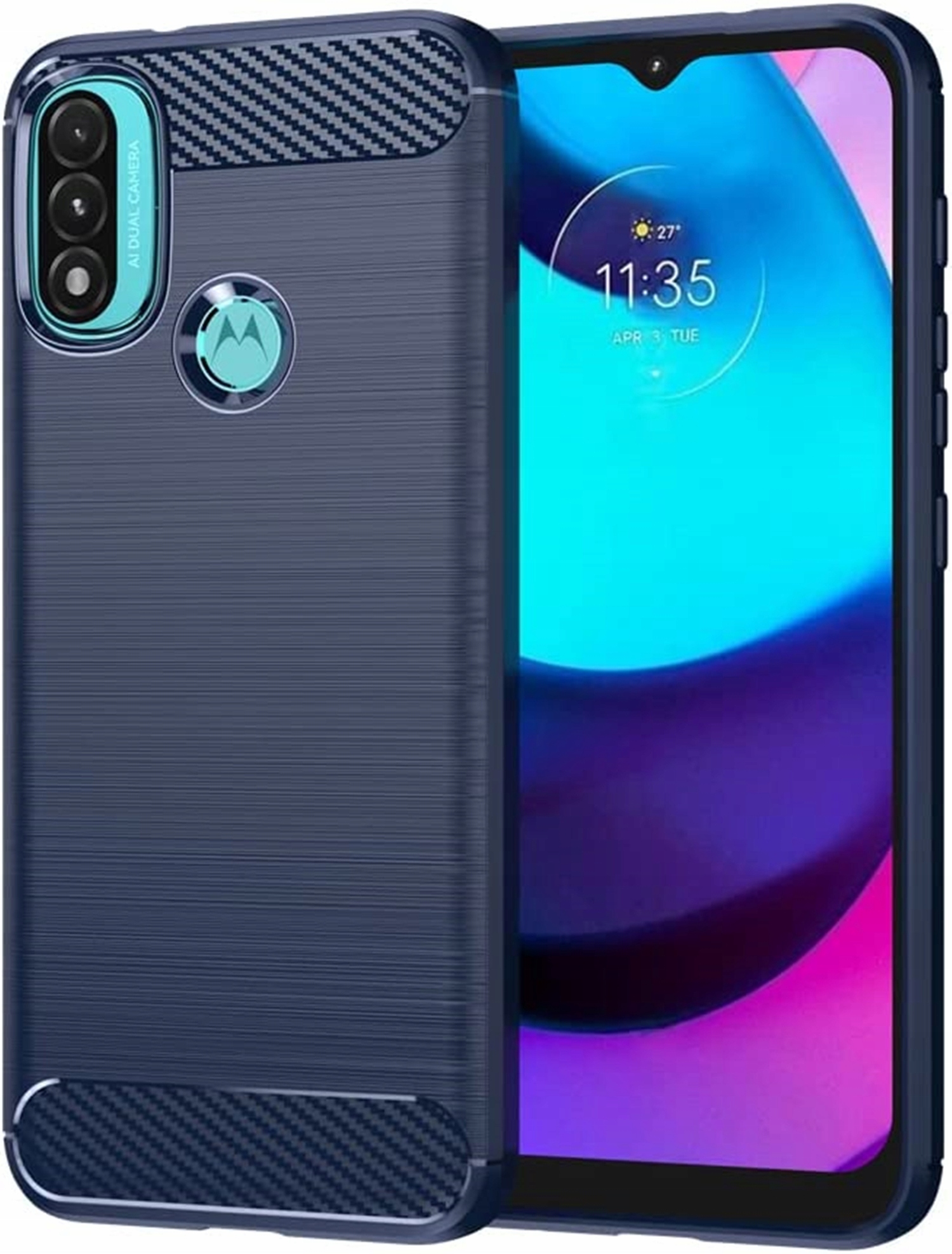

Etui Pancerne Karbon szkło do Motorola E20 E30 E40