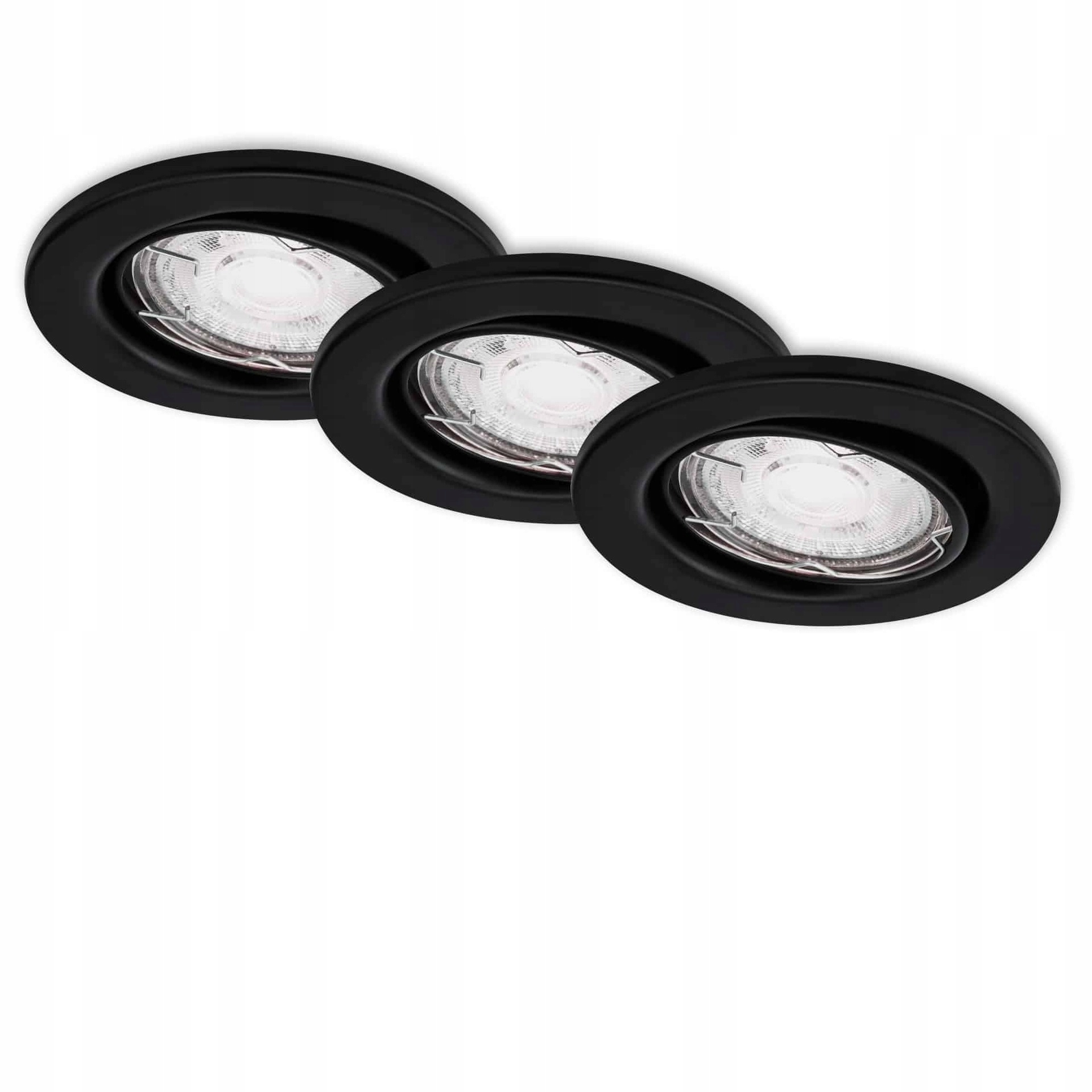 Sada 3x Briloner Led vestavné svítidlo 8,6 cm, 5 W, černá, naklápěcí Bri 71