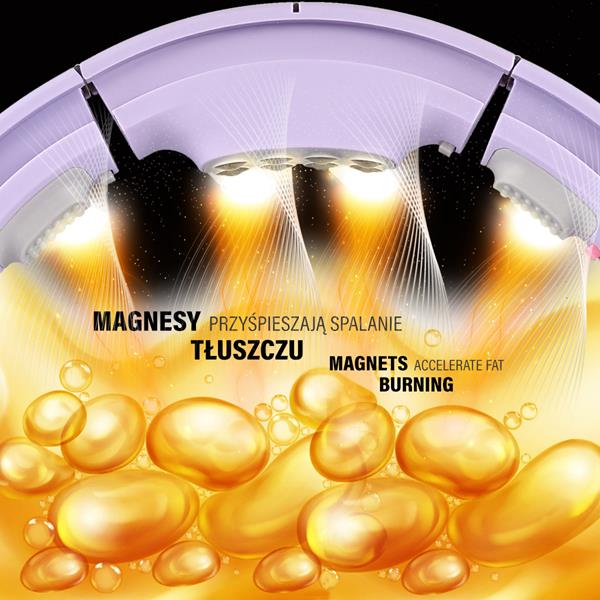 HHM13 HULA HOP VIOLET Z MAGNESAMI I OBCIĄŻNIKIEM + LICZNIK HMS Średnica 39 cm