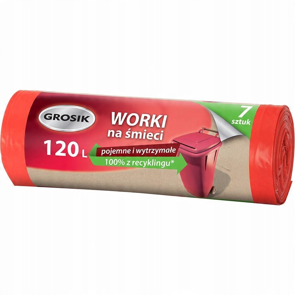 

Worki Na Odpady Suche 120L Czerwone Grosik Eko