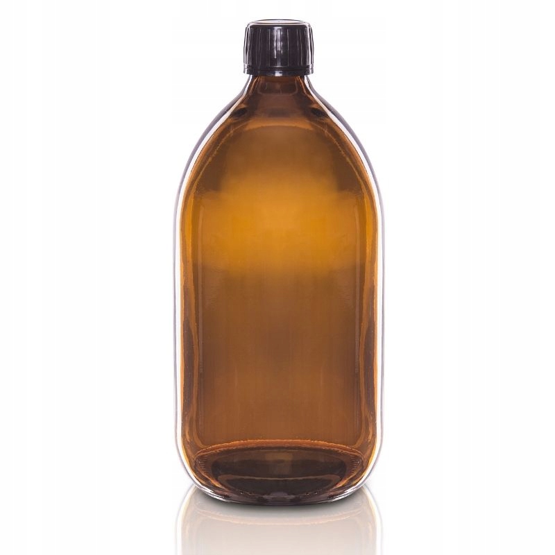 

Butelka szklana 1000ml z czarnym korkiem niekapkie