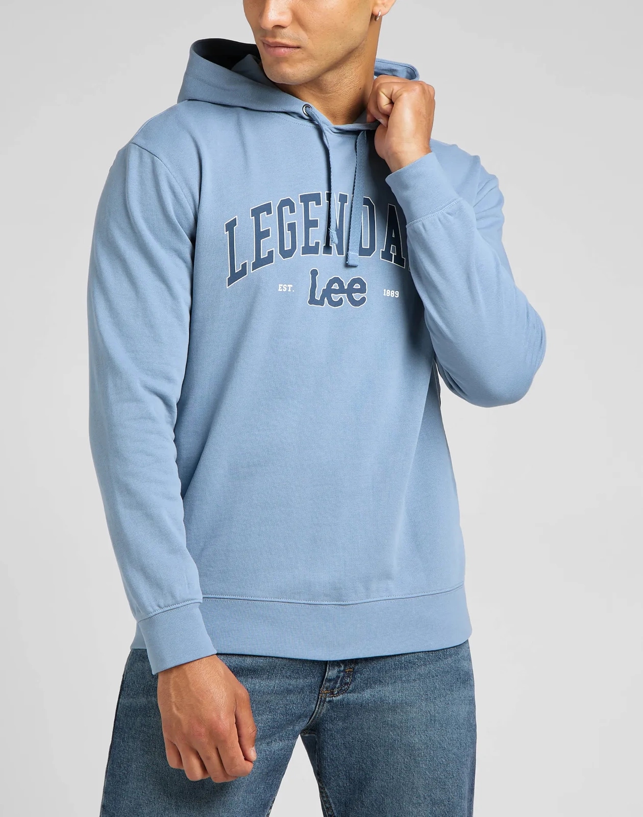 Pánská mikina Lee Legendary Hoodie Dreamy Blue L80TEJ39 L