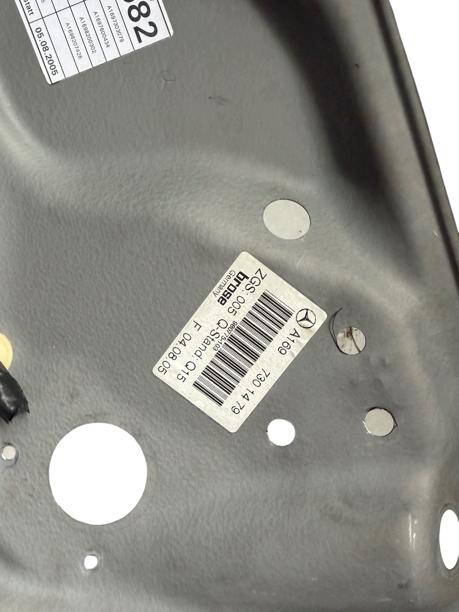 window regulator right rear part MERCEDES W169 complete