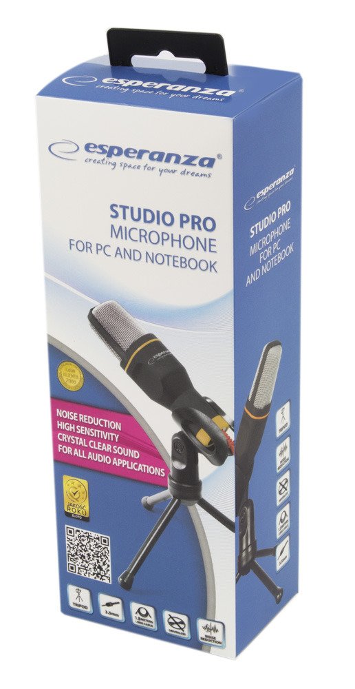 MIKROFON PRZEWODOWY POJEMNOŚCIOWY STUDYJNY TRIPOD NA BIURKO DO ROZMÓW Model Studio Pro