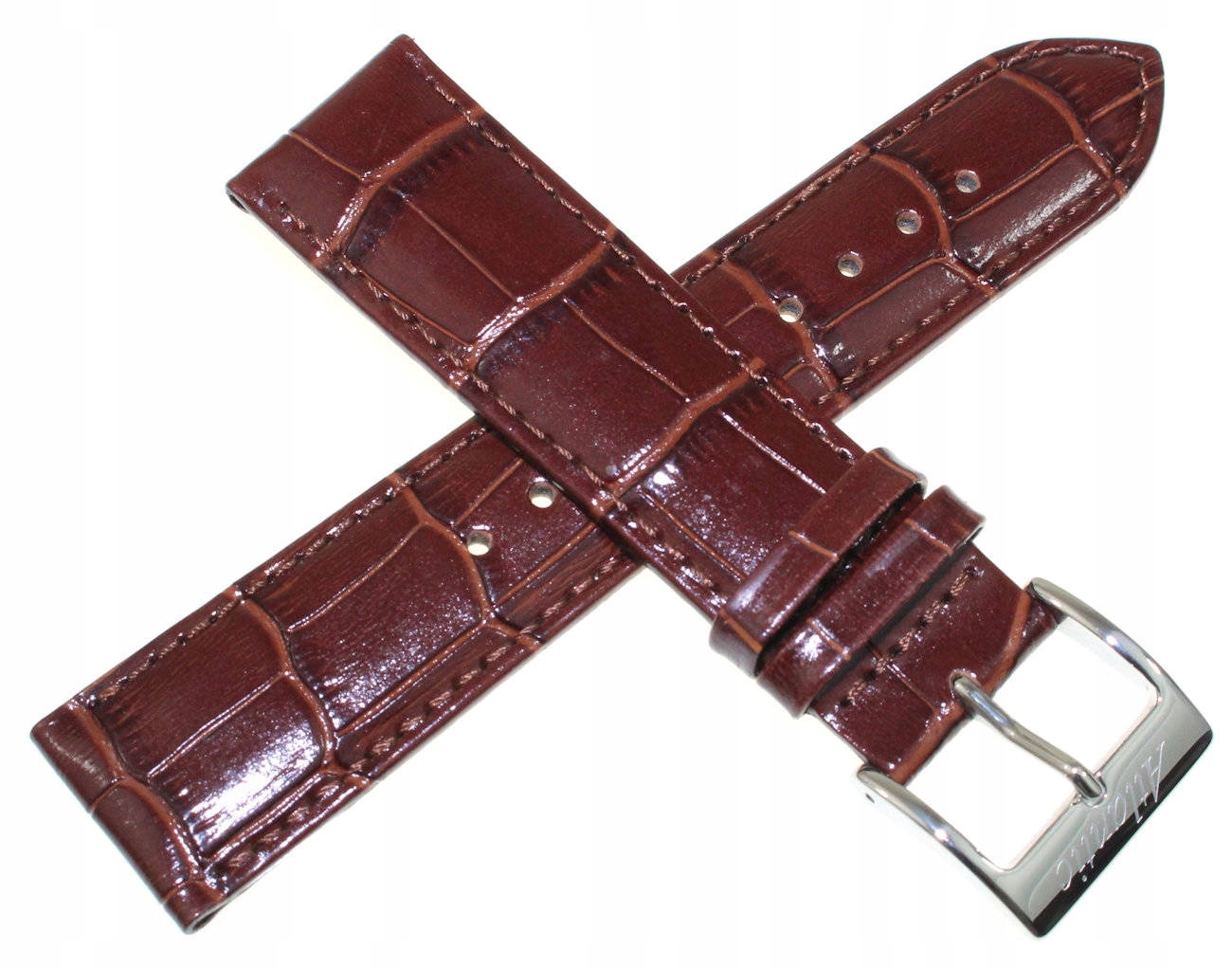 Hnědý Kožený Řemínek Na Hodinky Atlantic 22 mm