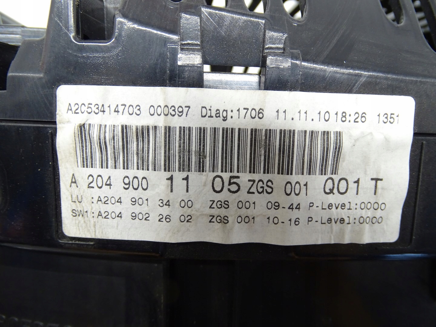 dials clock MERCEDES W204 A20490011 UK
