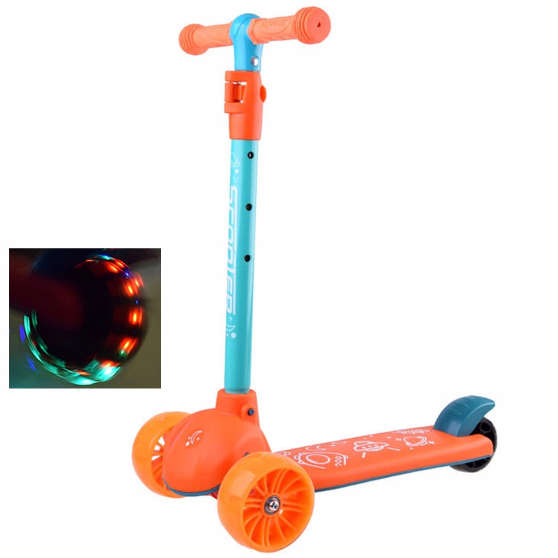 TRÓJKOŁOWA HULAJNOGA BALANSOWA /KAUCZUKOWE KOŁA LED