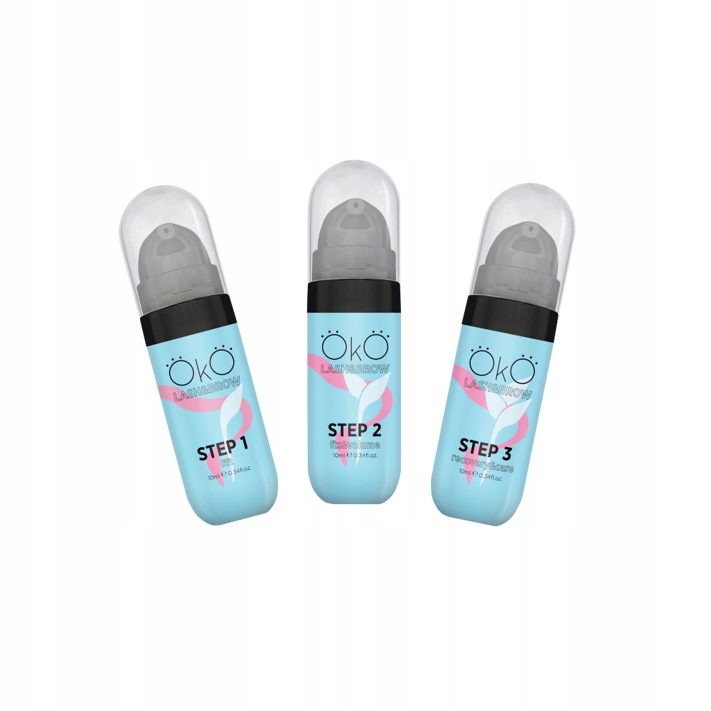 Sada pro lifting a laminaci řas a obočí v gelu 3 x 10 ml Oko Step 1-2-3
