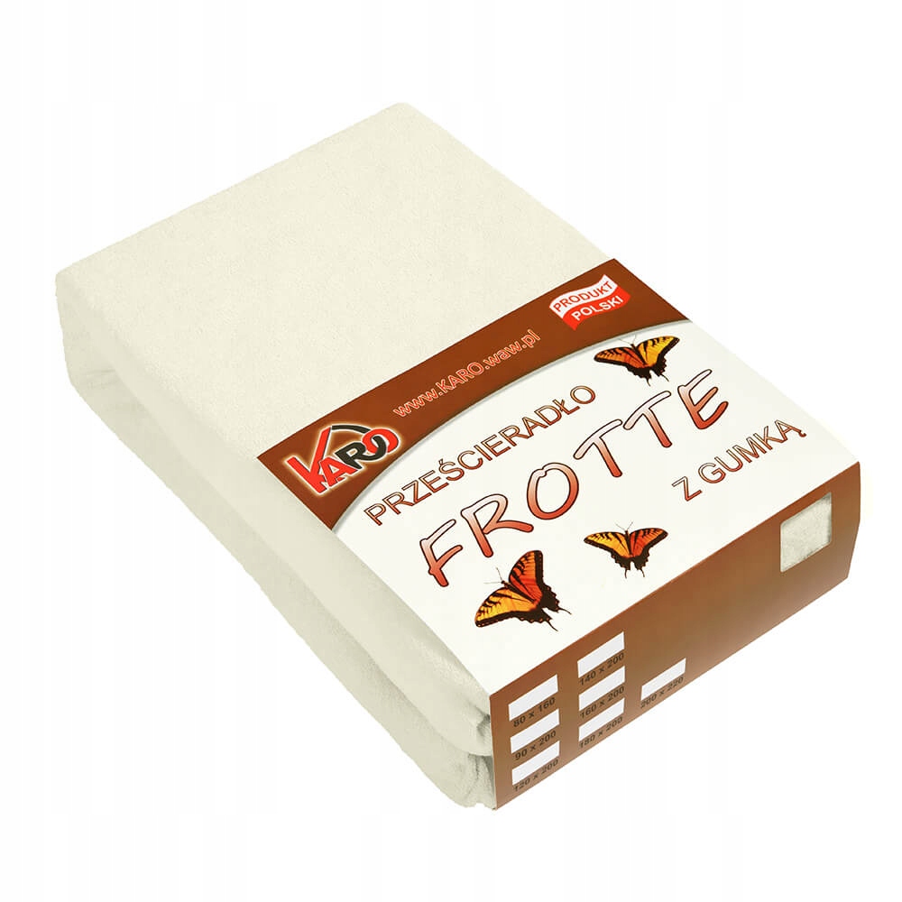 

Prześcieradło frotte z gumką 140x200 ekri 002 grub