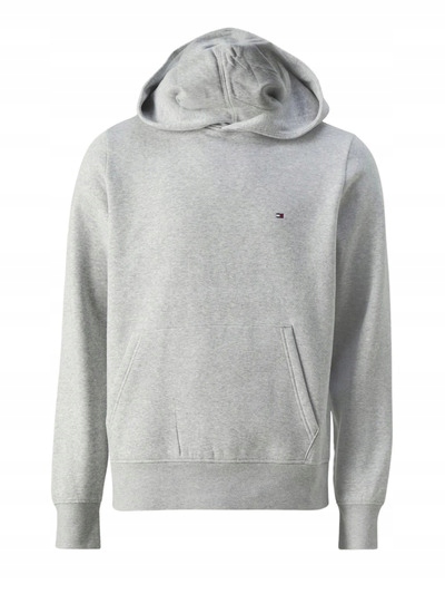 Tommy Hilfiger šedá pánská mikina s kapucí Gray, velikost S