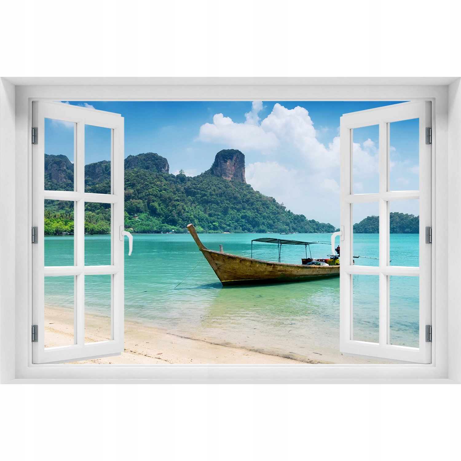 

Okno Naklejka na ścianę Samoprzylepna Łódka 120x80