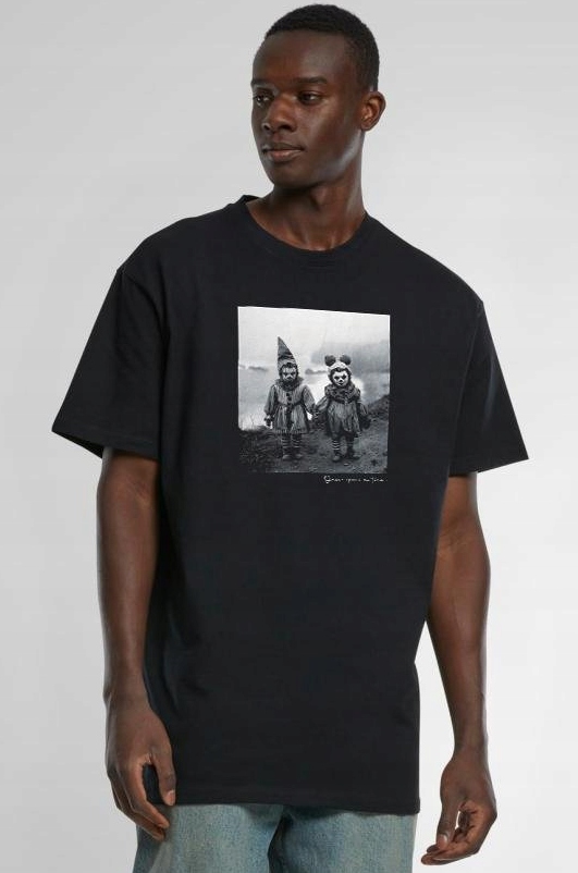 Tričko Volné Široké Tričko Oversize Pánské Černé MyStars Kids L