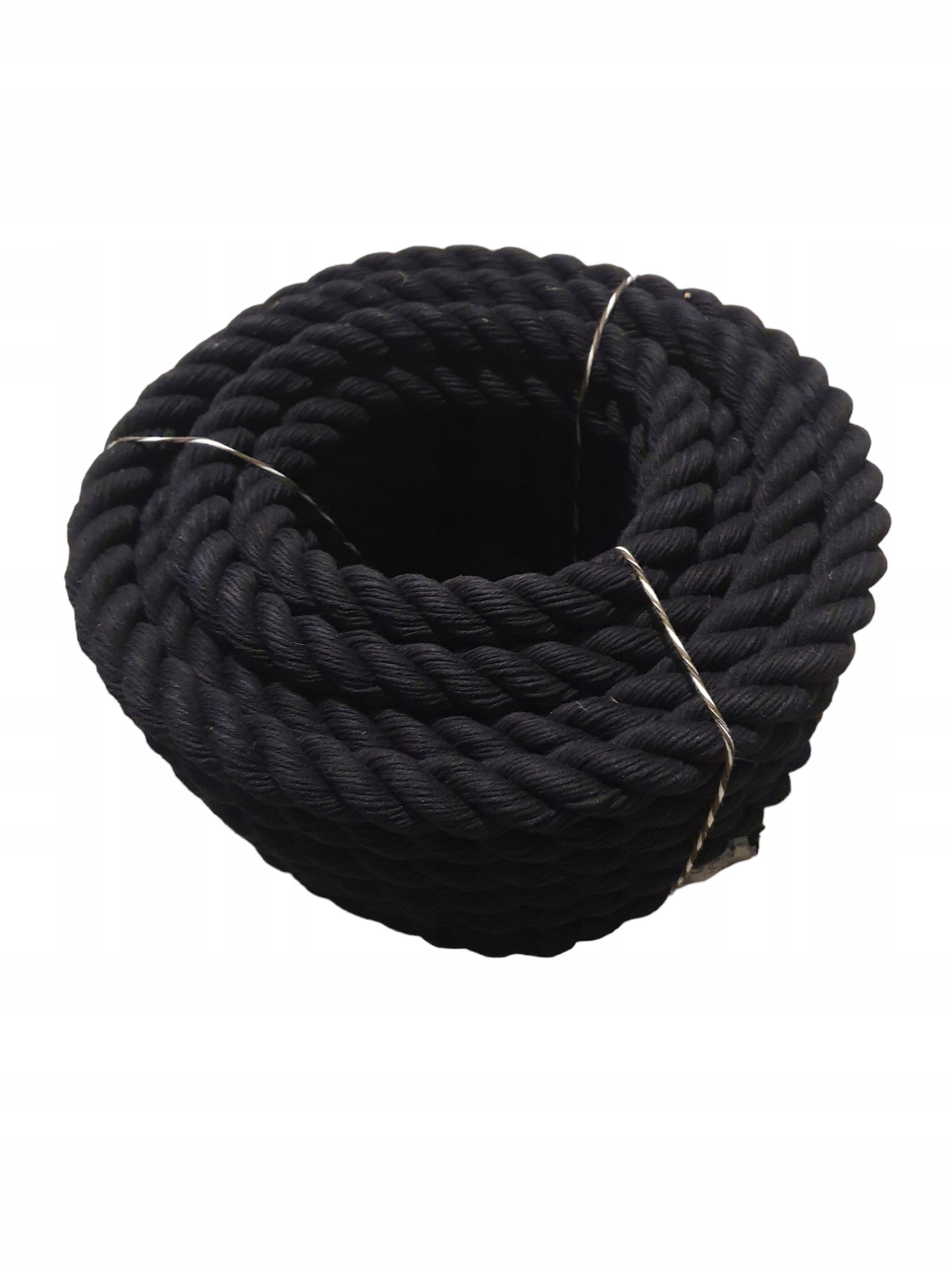 Lina bawełniana czarna 30mm 10m