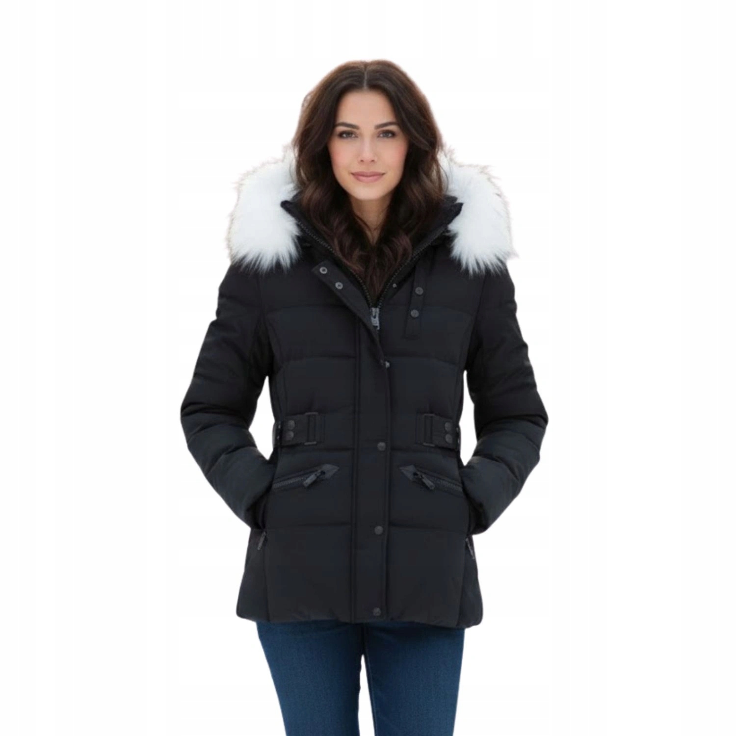 Dámská teplá zimní péřová bunda Geographical Norway, černá, vel. XL