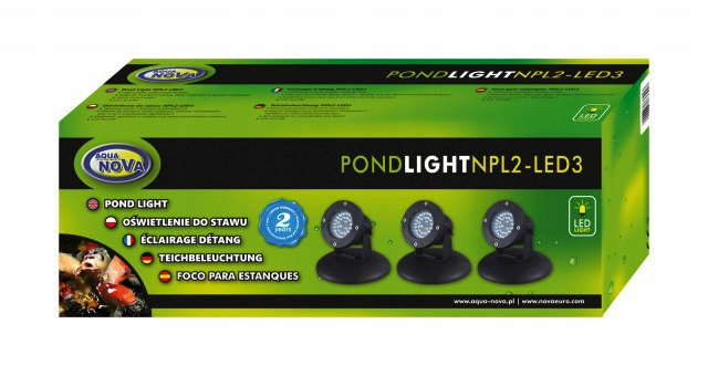 AQUA NOVA NPL2-LED3 LAMPKI LED 3x2,2W OŚWIETLENIE DO OCZKA WODNEGO STAWU Rodzaj lampa