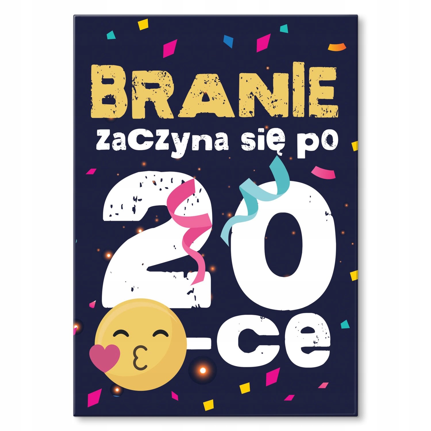 Kovový plakát Braní začíná po 20 Dárek 30 x 42 cm