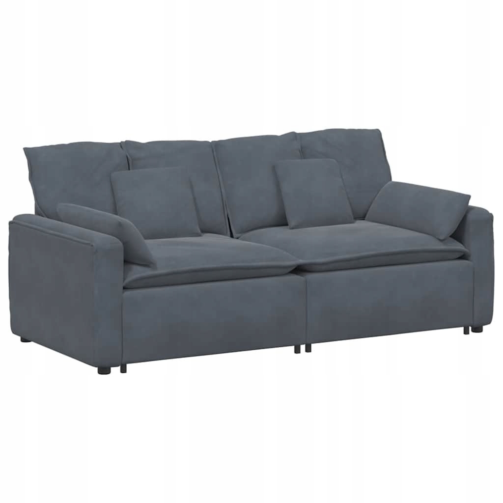 SOFA MODUŁOWA Z PODUSZKAMI CIEMNOSZARA