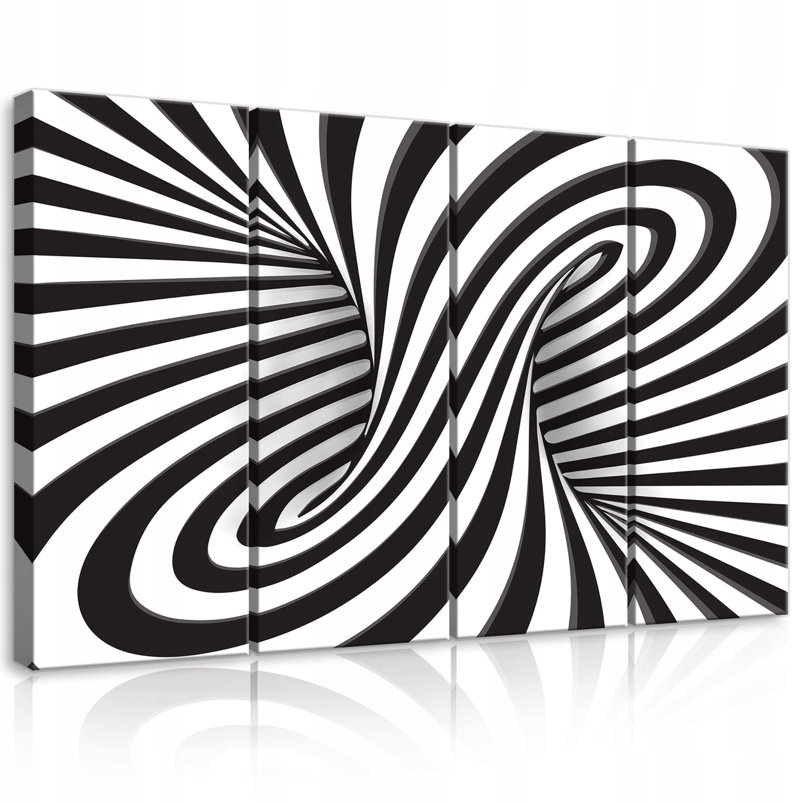 Obraz 120x80 Optická ilúzia čiernobiely vír špirála tunel abstrakcia Op