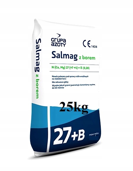 Salmag z borem ilość 25 kg, nawóz salmag z borem, pod warzywa