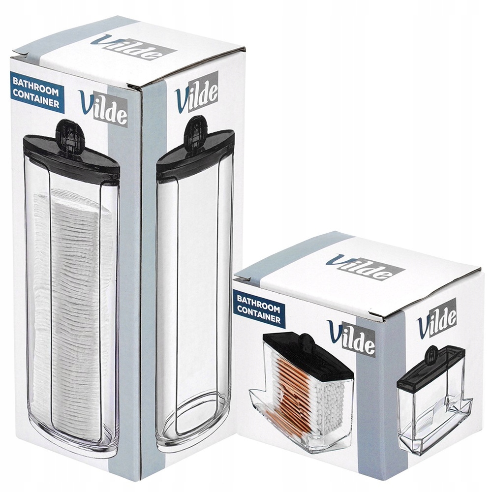 2x Pojemnik ŁAZIENKOWY organizer patyczki płatki kosmetyczne higieniczne Pojemność 0 ml