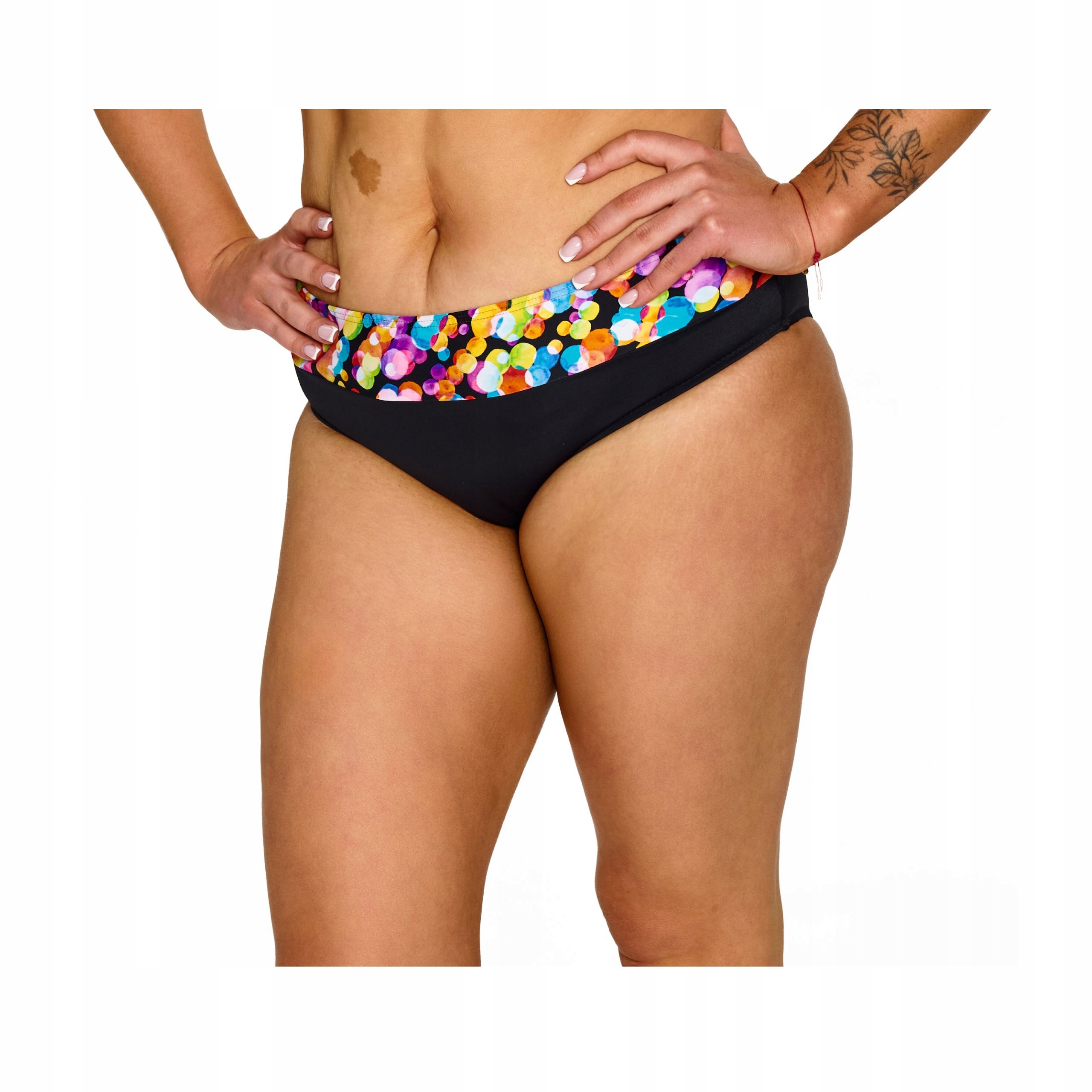 Kalhotky plavkové kalhotky L-40 černé s barevným přiléhavým pasem Elisa Lupo