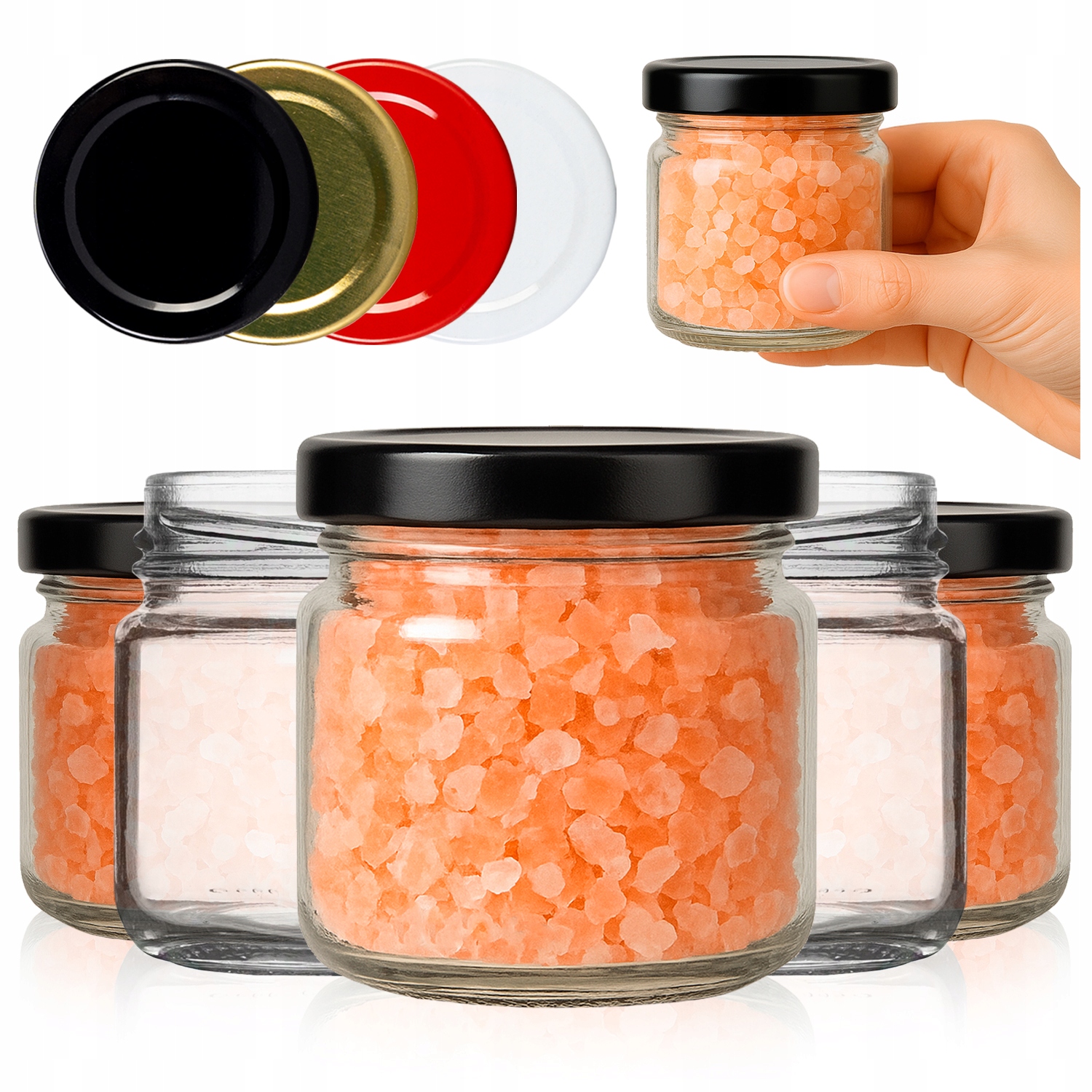 50 x Sklenice Na Koření Zavařeniny Džemy Med Džemy Sada Zavařovací Sklenice 100 ML