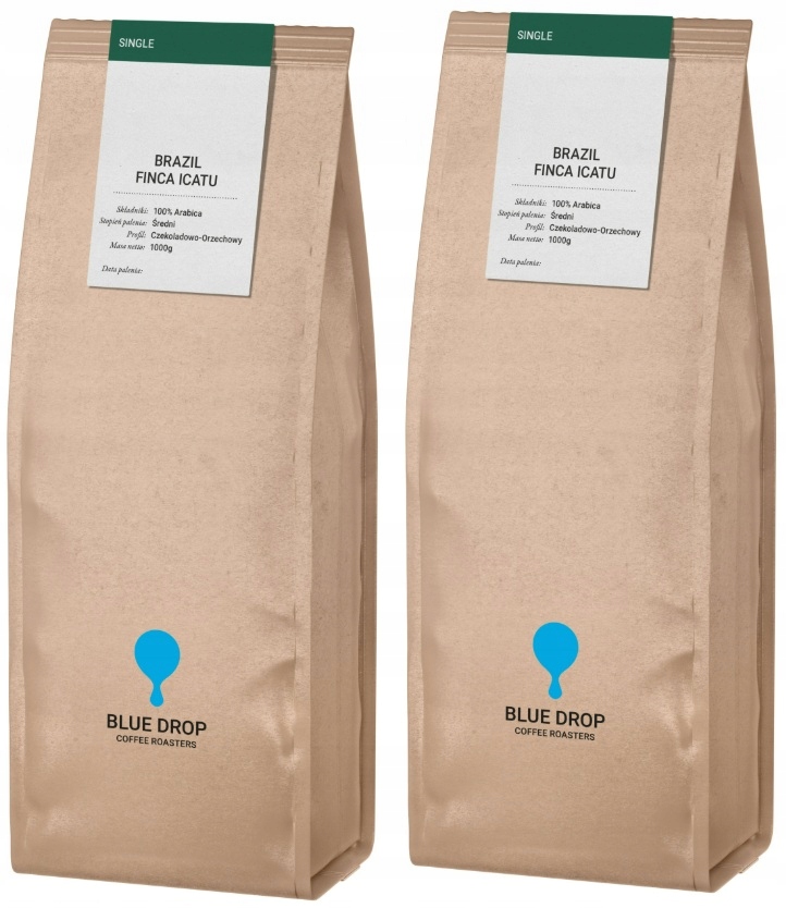 Káva Zrnková 1 kg x 2 Brazílie Arabica 2 kg Čerstvě pražená Káva Do Kávovaru