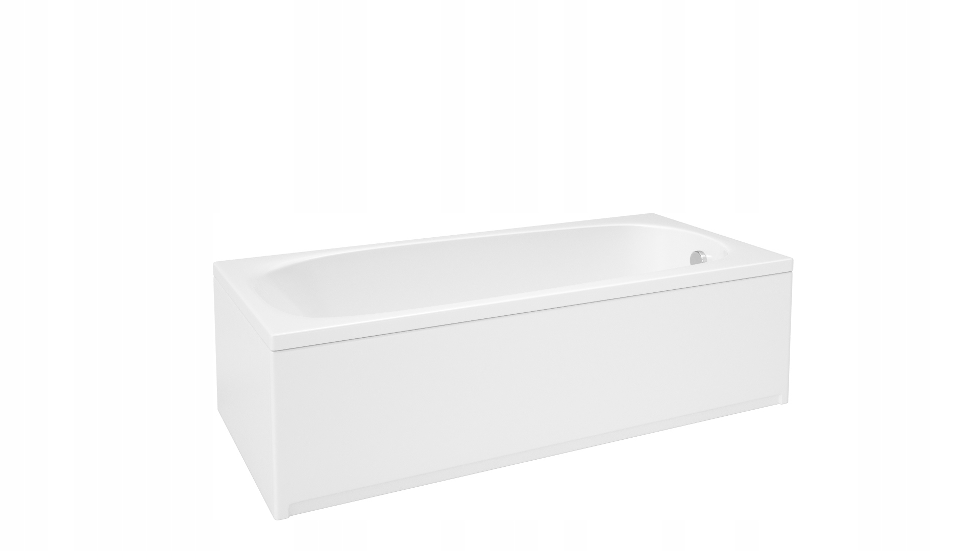 Obdélníková vana Luna 180x80 s krytem a sifonem