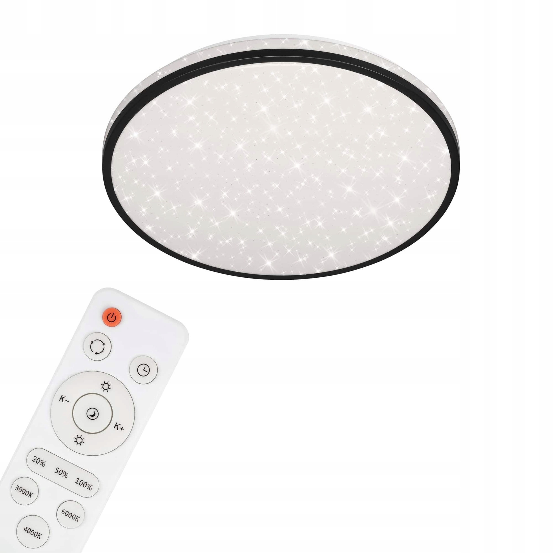 Briloner Led stropné svietidlo hviezdne nebo 38cm 24W čierna diaľkové ovládanie