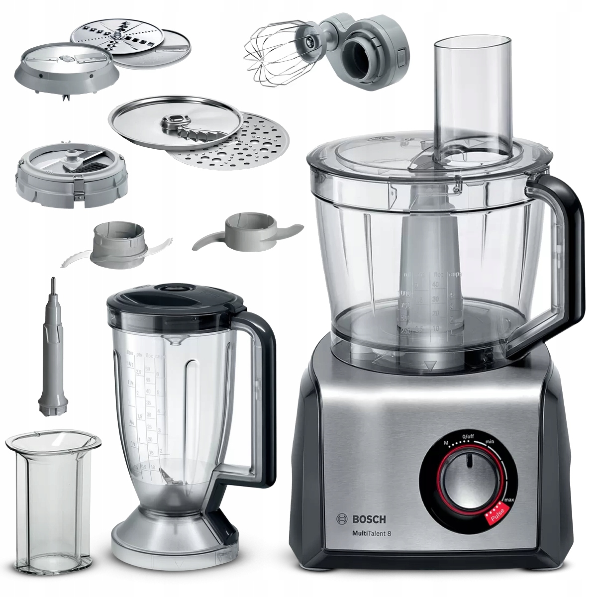 Robot kuchenny Bosch 1250W Koktajler Tarcza do frytek do krojenia w kostkę