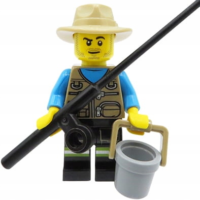

Wędkarz wędka customowa figurka z części Lego