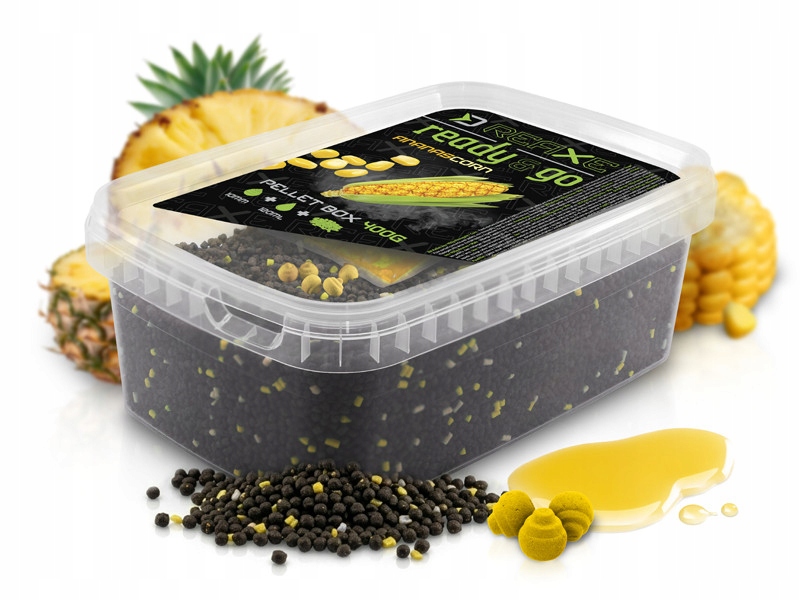 Pellet box Delphin Reaxe Ready&go Kukurydza-Ananas 400g Booster Wafters