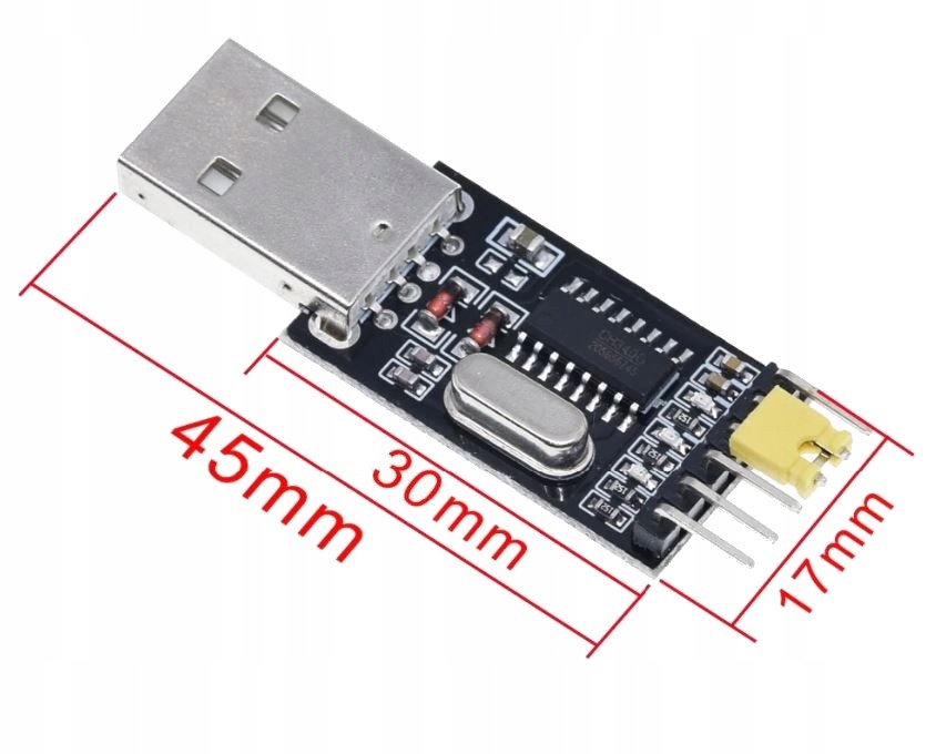 124 Konwerter USB - UART RS232 TTL 5V 3.3V CH340G programator Arduino Stan opakowania oryginalne