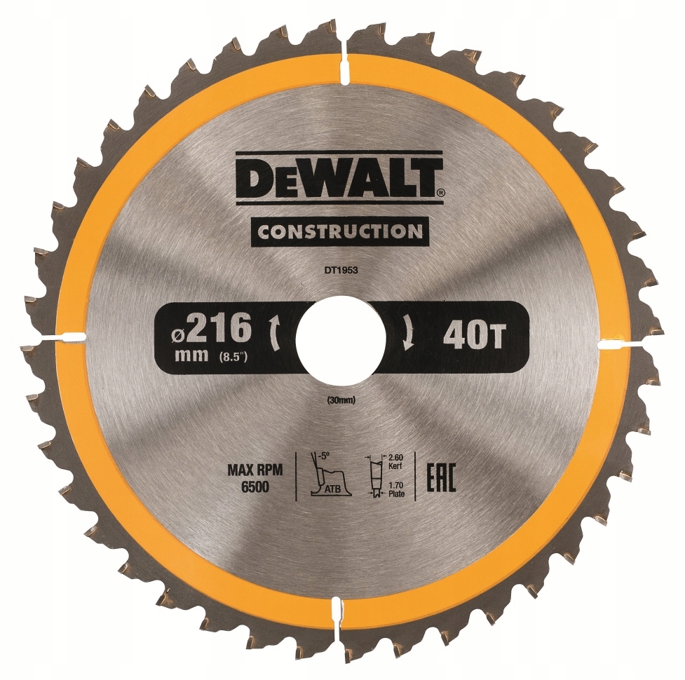 

Dewalt Tarcza Tnąca Do Drewna DT1953 216MM 40Z
