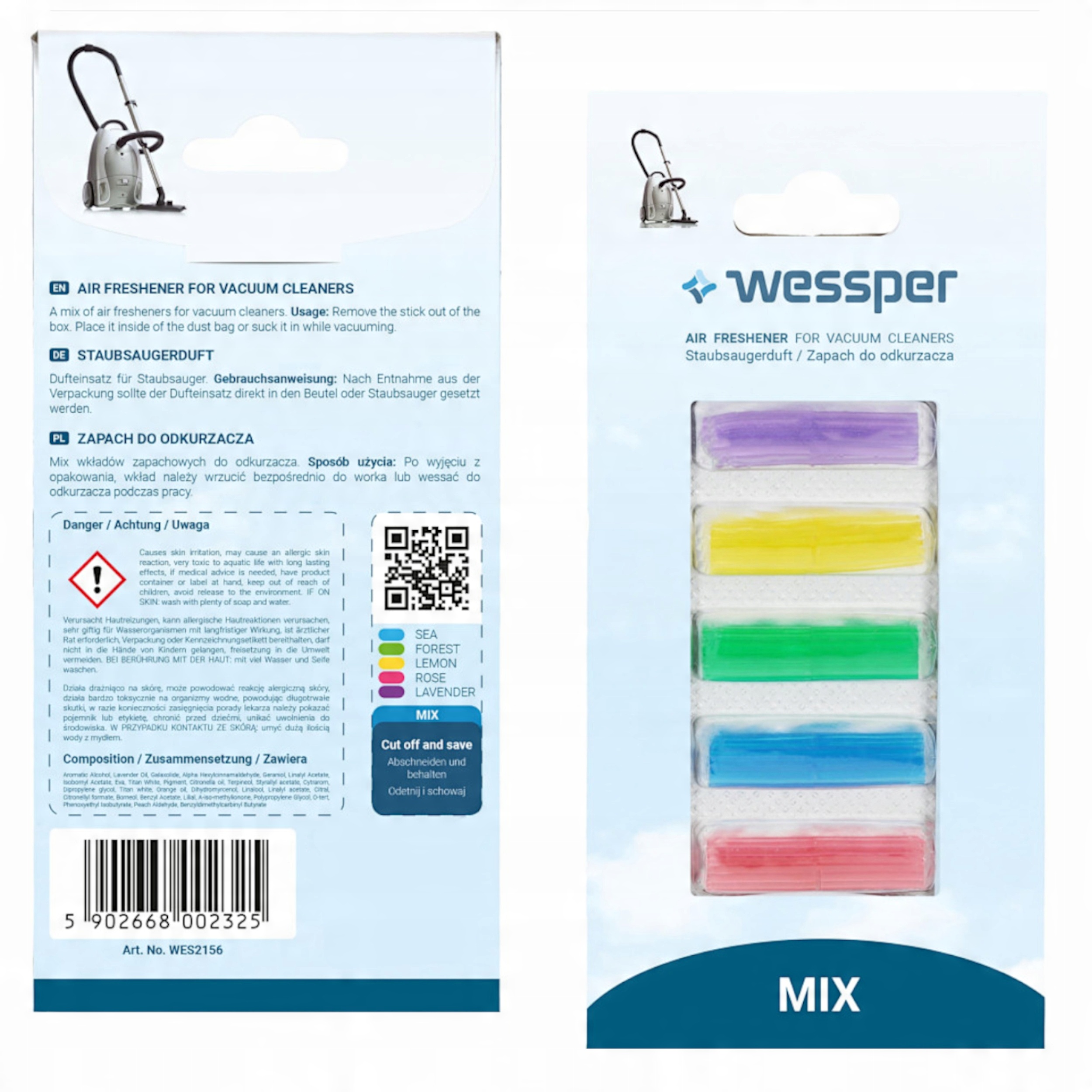 

Zapach Do Odkurzacza Wessper 5x MIX Odświeżacz