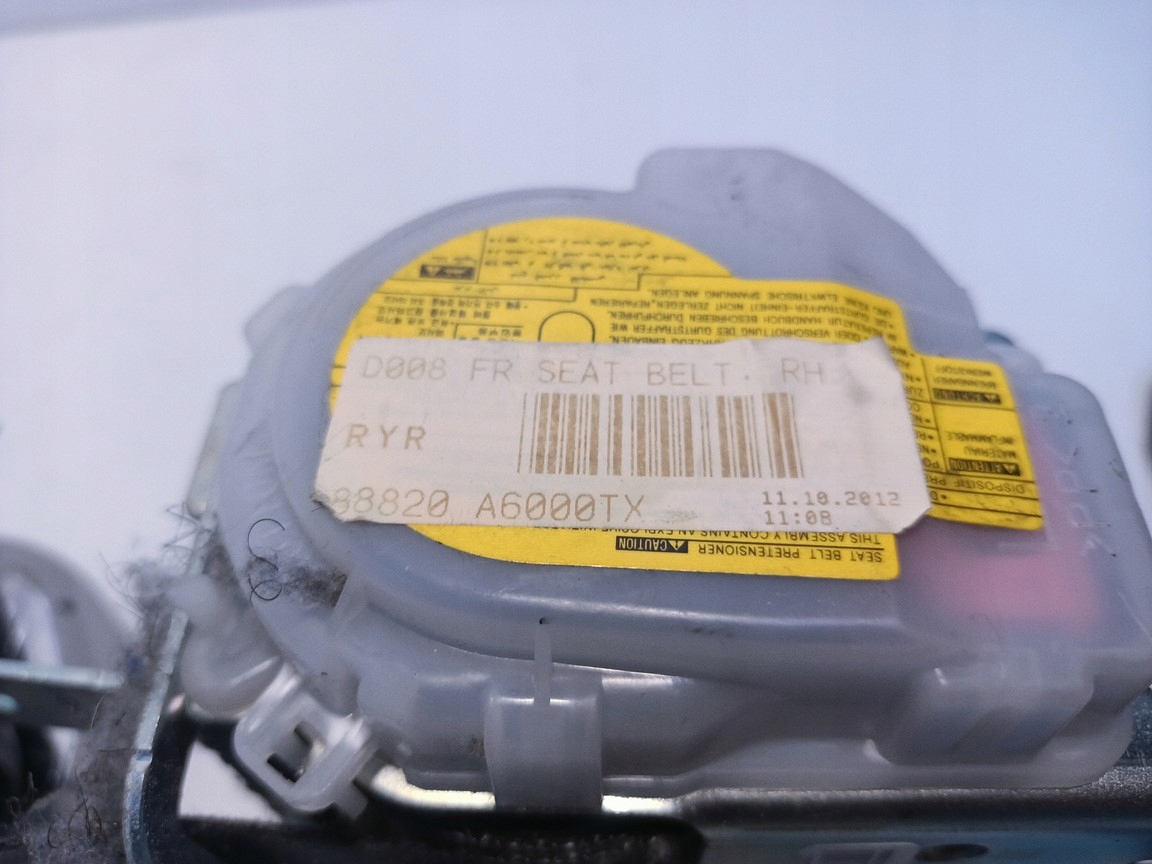 HYUNDAI I30 II tension belt safety right front 2012