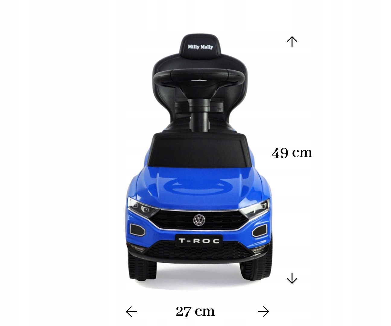 Jeździk z rączką dla dzieci Pojazd VOLKSWAGEN T-ROC Blue Milly Mally Marka Milly Mally