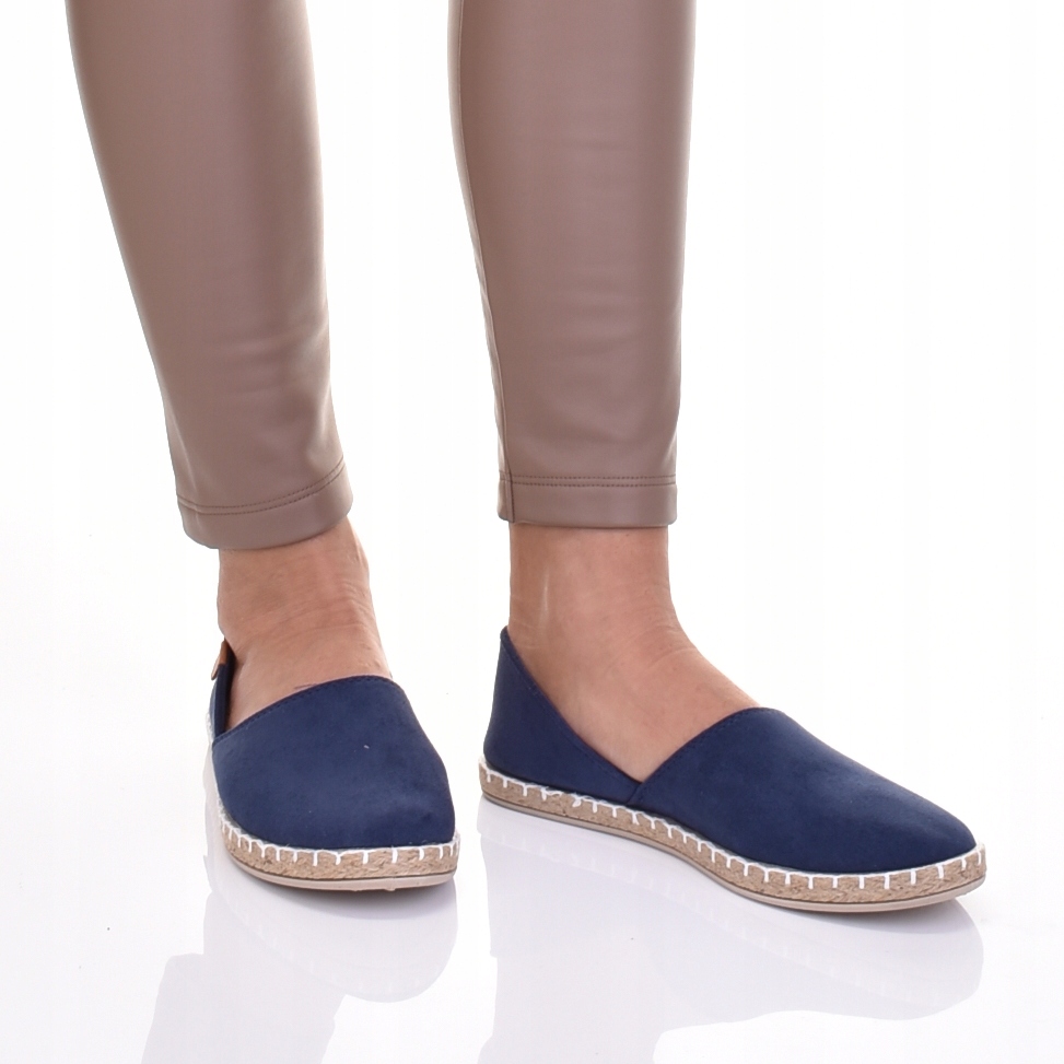 ESPADRYLE DAMSKIE ZAMSZOWE WSUWANE NA SŁOMCE KLASYCZNE BUTY LETNIE Oryginalne opakowanie producenta pudełko