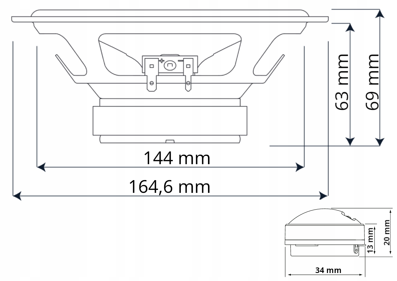 HERTZ GŁOŚNIKI SAMOCHODOWE 165MM DO VW GOLF 6 NEW BEETLE VAG PRZÓD + TYŁ Stan opakowania oryginalne