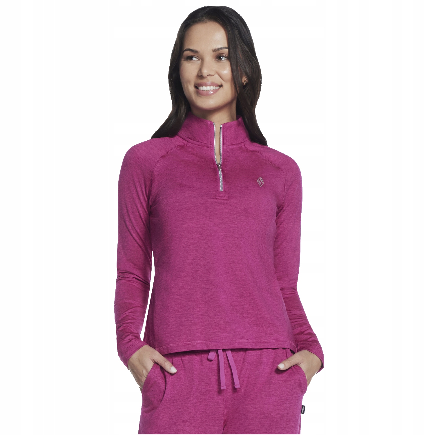 Dámská Mikina Skechers Skech-knits Ultra Go 1/4 Zip [s] Polyester , růžová