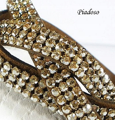 Krystaly Náramek Golden Mesh Alcantara Certifikát