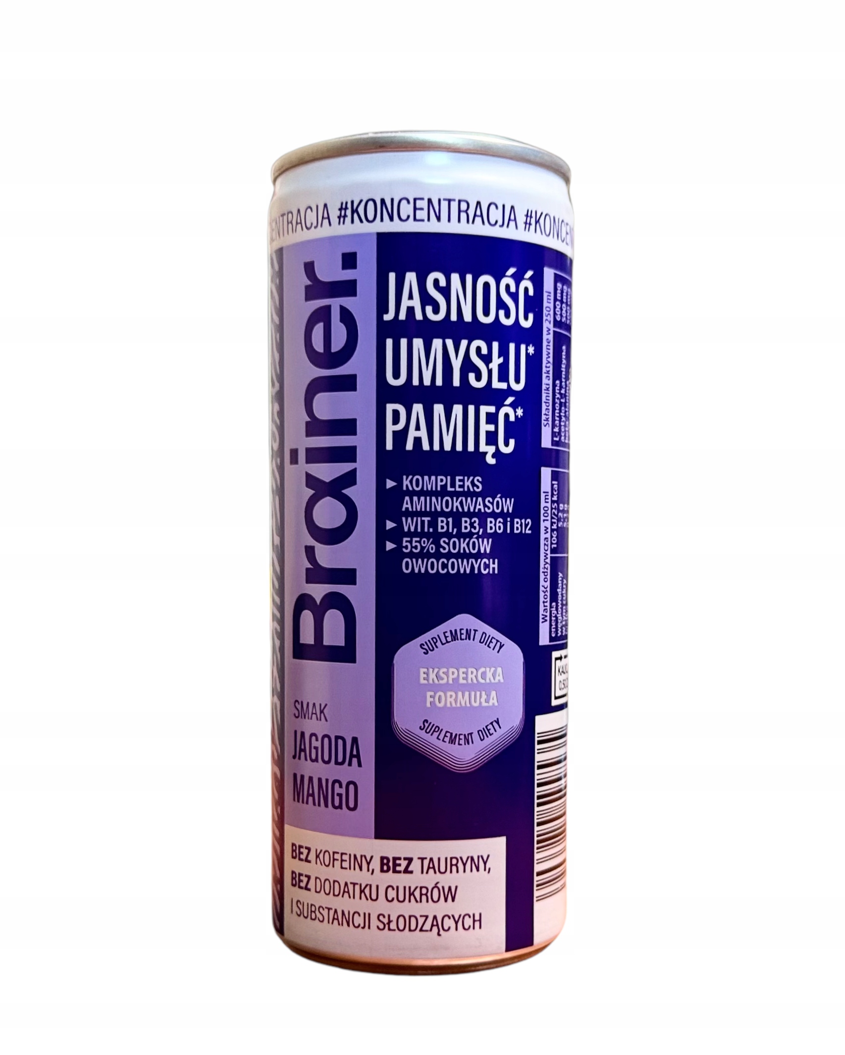 Brain Drink borůvka mango funkční nápoj na soustředění a paměť 250 ml