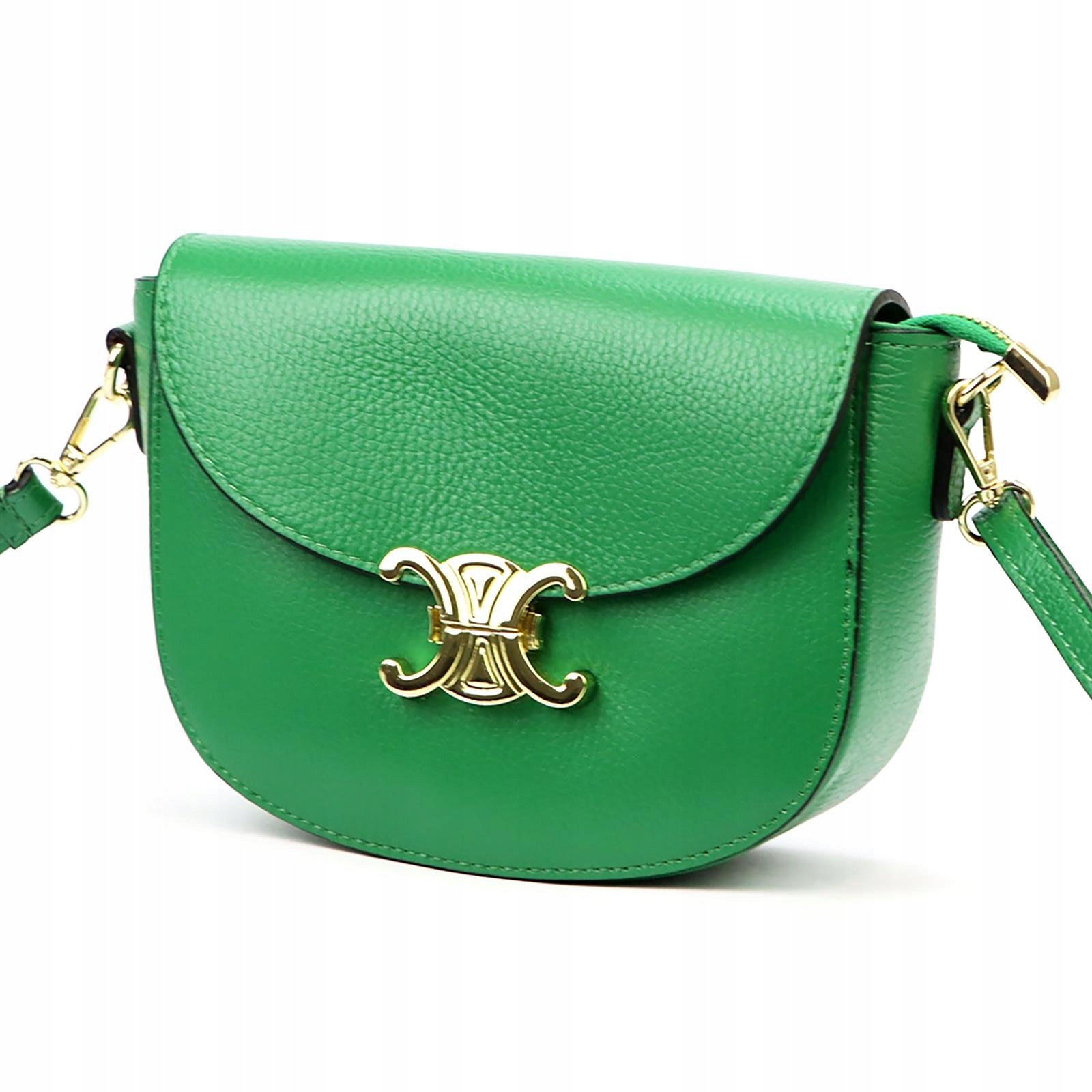 Dámská kabelka přes rameno kožená malá zelená Luka Dollaro