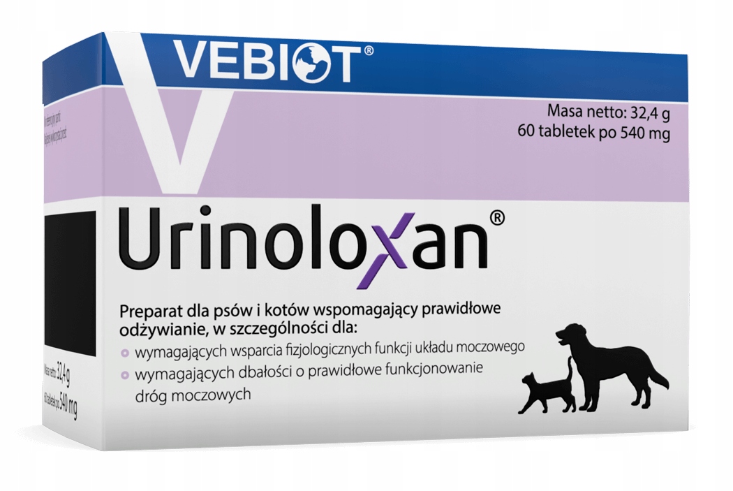 Vebiot Urinoloxan Cat Dog 60 tabletek duże opakowanie