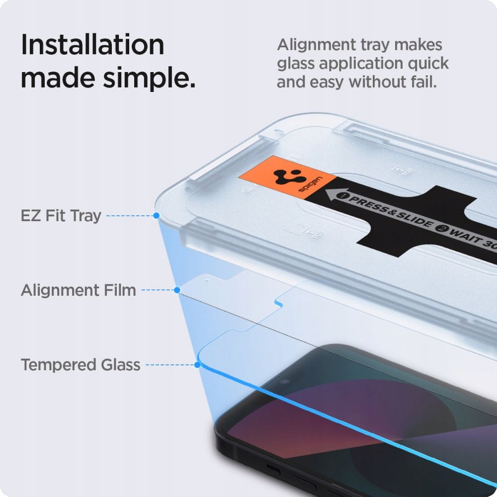 Tvrzené Sklo Spigen Glas.tr Ez Fit 2-PACK Iphone 13 13 Pro 14 16E